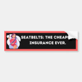 Clever Simple Seatbelt Awareness Bumper Sticker (Voorkant)