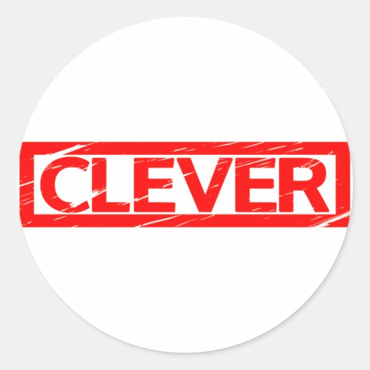 Clever Stamp Ronde Sticker (Voorkant)