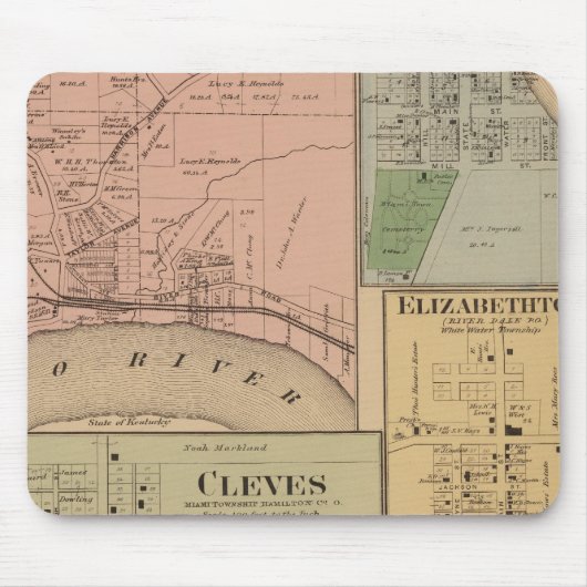 Cleves, North Bend, Ohio Muismat (Voorkant)
