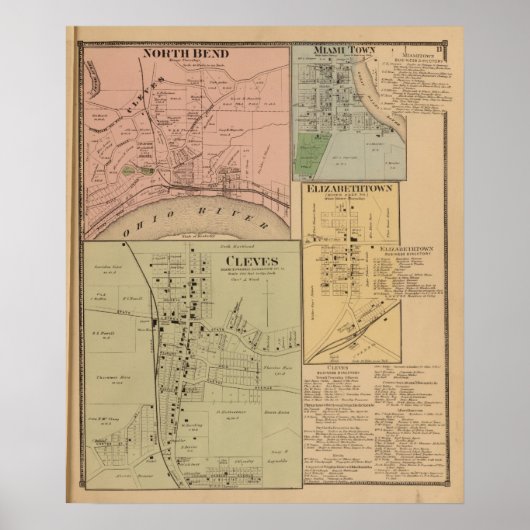 Cleves, North Bend, Ohio Poster (Voorkant)
