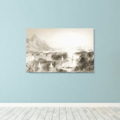 Clew Bay, gezien vanuit Westport, County Mayo Canvas Afdruk (Insitu (Houten vloer))