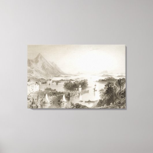 Clew Bay, gezien vanuit Westport, County Mayo Canvas Afdruk (Voorkant)