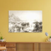 Clew Bay, gezien vanuit Westport, County Mayo Canvas Afdruk (Insitu (Woonkamer))