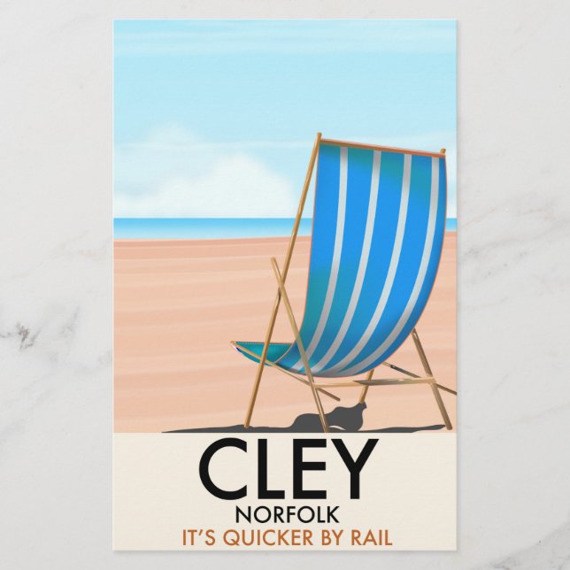 Cley Norfolk vintage reisposter (Voorkant)