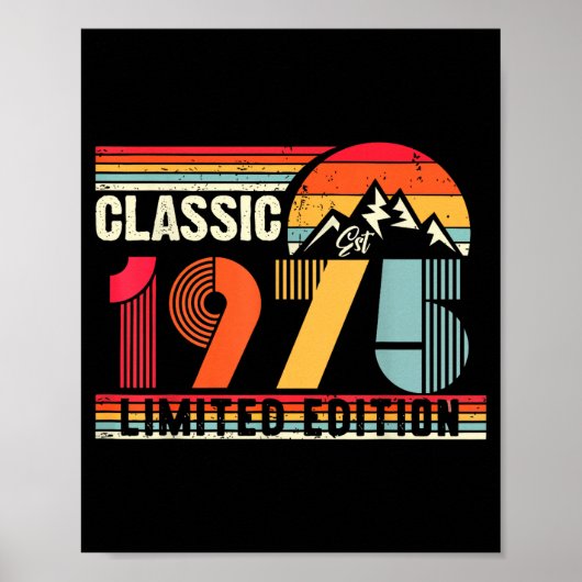 Clic 1975 Limited Edition 50 Year Old 50th Birthda Poster (Voorkant)