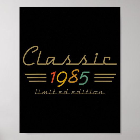 Clic 1985 Limited Edition 40 Year Old 40th Birthda Poster (Voorkant)