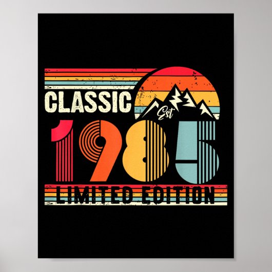Clic 1985 Limited Edition 40 Year Old 40th Birthda Poster (Voorkant)