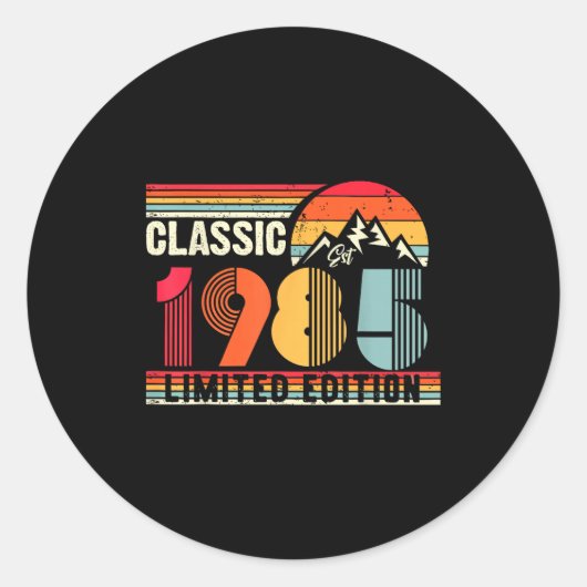 Clic 1985 Limited Edition 40 Year Old 40th Birthda Ronde Sticker (Voorkant)