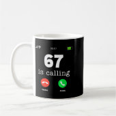 Clic 67 Is Calling Shirt Funny Six Seven Meme  Koffiemok (Links)
