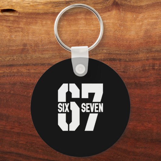 Clic 67 Meme - I Love Six Seven  Sleutelhanger (Voorkant)