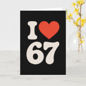 Clic 67 Meme - Ik hou van Zes Zeven  Kaart (Gele Bloem)