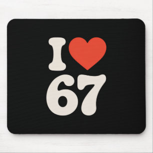 Clic 67 Meme - Ik hou van Zes Zeven  Muismat
