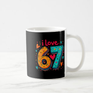 Clic 67 Meme-ontwerp Grappige Meme Ik Hou van Zes Koffiemok
