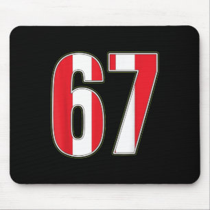Clic 67 Rood Wit Strepen Design Muismat