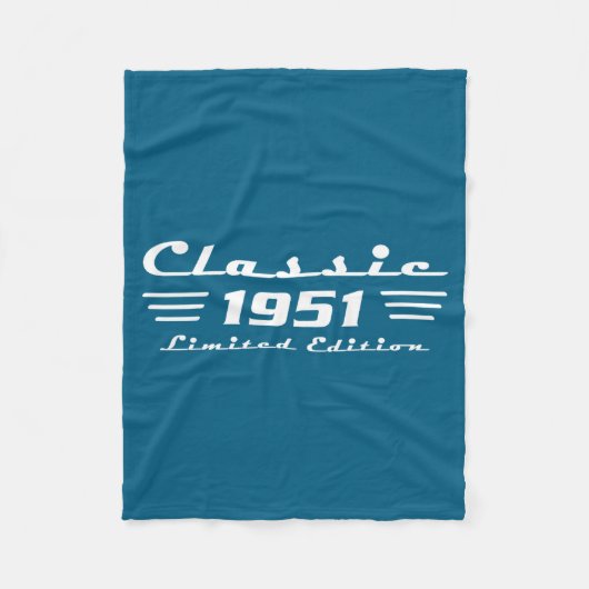 Clic 75 Birthday Decorations Men 75yr 1951 75th Bi Fleece Deken (Voorkant)