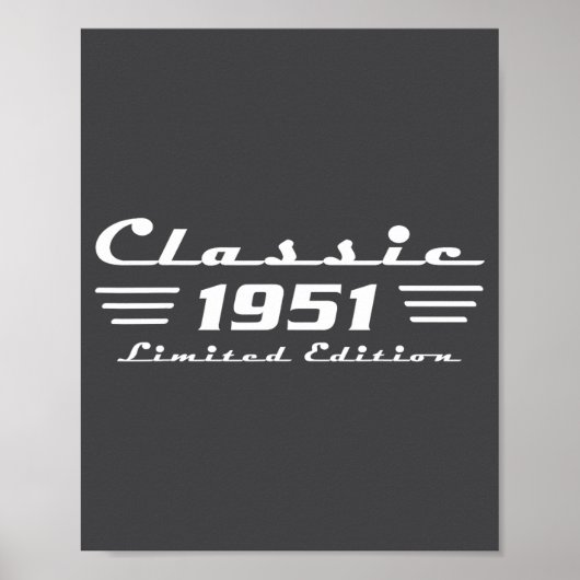 Clic 75 Birthday Decorations Men 75yr 1951 75th Bi Poster (Voorkant)