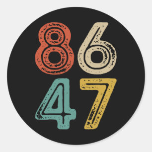 Clic  80s Style 8647 Anti Trump Ronde Sticker