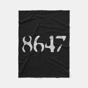 Clic 80s Style 86 47 Anti Trump Fleece Deken