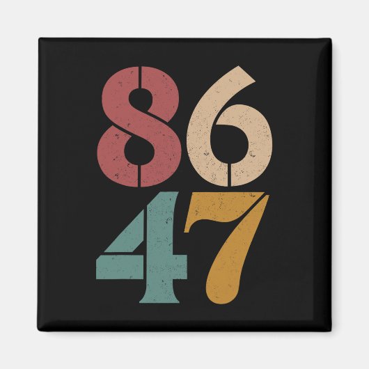 Clic  80s Style 86 47 Anti Trump Magneet (Voorkant)