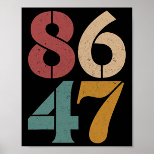 Clic  80s Style 86 47 Anti Trump Poster