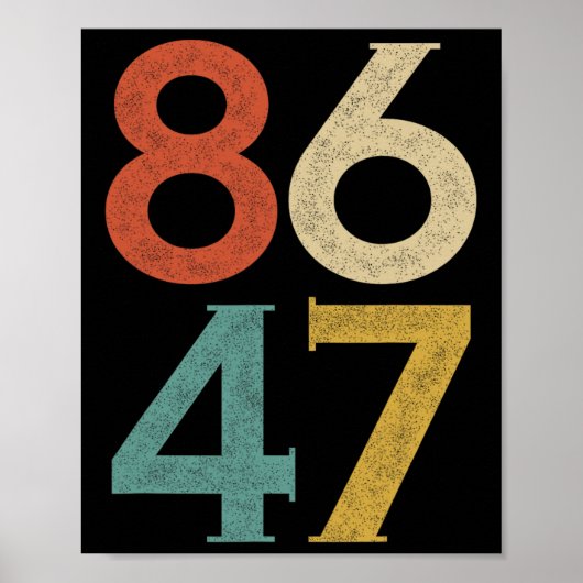 Clic  80s Style 86 47 Anti Trump Poster (Voorkant)