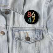Clic  80s Style 86 47 Anti Trump Ronde Button 5,7 Cm (In situ)