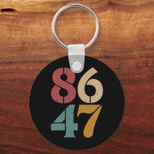 Clic  80s Style 86 47 Anti Trump Sleutelhanger (Voorkant)