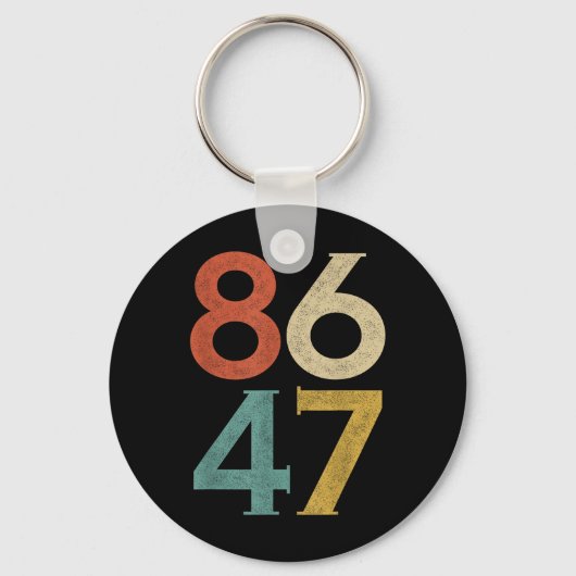 Clic  80s Style 86 47 Anti Trump Sleutelhanger (Voorkant)