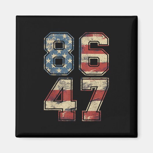 Clic 80s Style 86 47 Anti Trump Vlag Magneet (Voorkant)