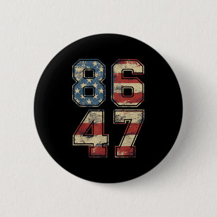 Clic 80s Style 86 47 Anti Trump Vlag Ronde Button 5,7 Cm