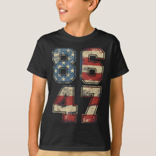 Clic 80s Style 86 47 Anti Trump Vlag T-shirt