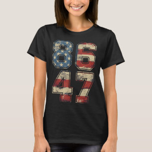 Clic 80s Style 86 47 Anti Trump Vlag T-shirt