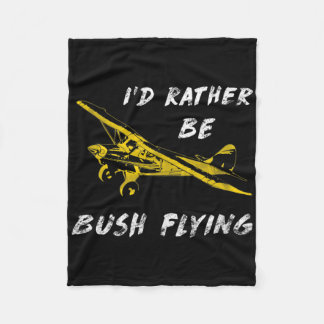 Clic Airplane Pilot Super Bush Cub Rather Be Flyin Fleece Deken