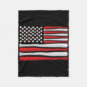 Clic Amerikaanse honkbalvlag - Vintage honkbalvlag Fleece Deken