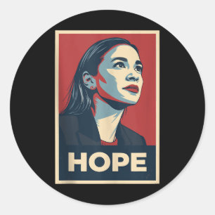 Clic AOC Alexandria Ocasio Cortez 2028 voor voorzi Ronde Sticker