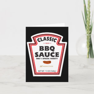 Clic BBQ Sauce Bottle Label Grappig Halloween Kost Kaart