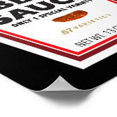 Clic Bbq-saus Fleslabel Grappige Halloween Kostuum Poster (Hoek)
