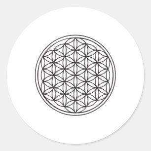 Clic Bloem Van Leven Heilige Geometrie Yoga Nieuwe Ronde Sticker