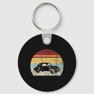 Clic Bug Auto Silhouet Retro Vintage Zonsondergang Sleutelhanger