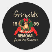 Clic Christmas Movie Squirrel Removal Vacation  Ronde Sticker (Voorkant)