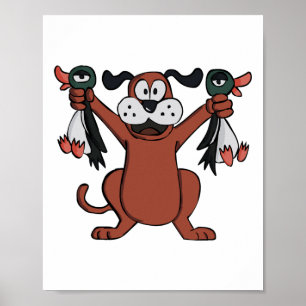 Clic Duck Hunting videospel ontworpen voor kleding Poster