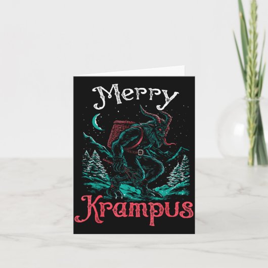 Clic Folklore Christmas Merry Krampus Festive Horr Kaart (Voorkant)