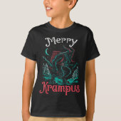 Clic Folklore Christmas Merry Krampus Festive Horr T-shirt (Voorkant)