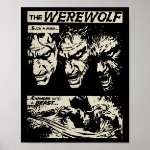 Clic Horror Film Monster Horror Stripverhaal Weerw Poster