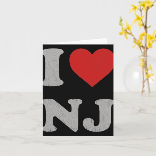 Clic I Love Nj Y2k Souvenir I Heart New Jersey  Kaart (Gele Bloem)