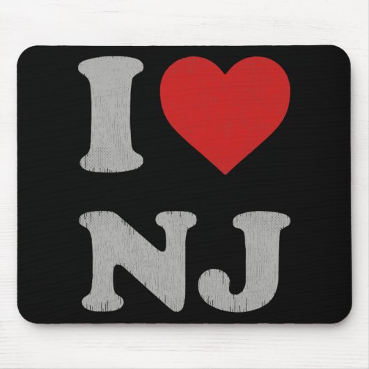 Clic I Love Nj Y2k Souvenir I Heart New Jersey Muismat (Voorkant)