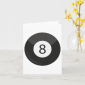 Clic Magic 8 Acht LL biljart poolspeler Volwassen Kaart (Gele Bloem)