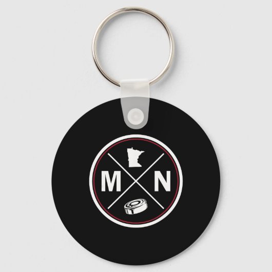 Clic Minnesota Hockey Mn Overzicht Sleutelhanger (Voorkant)