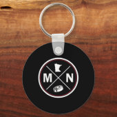 Clic Minnesota Hockey Mn Overzicht Sleutelhanger (Voorkant)