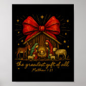 Clic Nativity Scene – Greatest Gift Matthew 1_21  Poster (Voorkant)